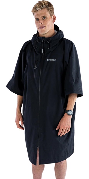 2026 Dryrobe Lite Short Sleeve Change Robe AS SS DL BG - Black Grey